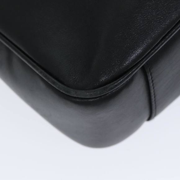 GUCCI Bamboo Hand Bag Leather 2way Black 001 1638 Auth 79644 - Picture 16 of 16